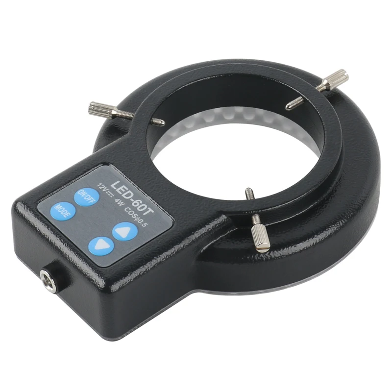 Микроскоп 60 светодиодный диммер кольцевой светильник квадратный 4 район