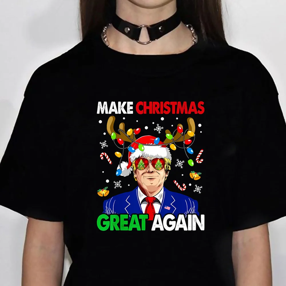 Donald Trump top tees girl hip hop Digital Psychedelic Y2k korean clothes t-shirt harajuku Graphic 2000s