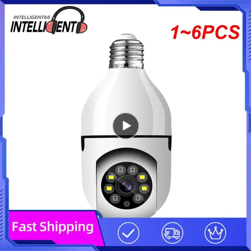 

1~6PCS 1080P WIFI Camera A6 Wireless Light Bulb Camera LED Night Vision Smart Home Security Cam E27 Connector Remote Monitoring