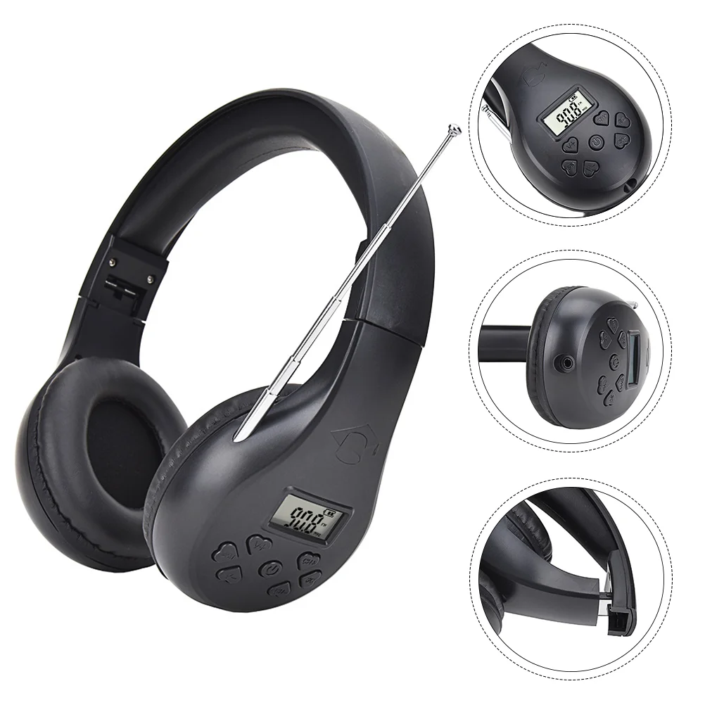 

Headphone Portable Stereo Headset Receiver Digital Hearing Protector Headphone Headset Wireless Headset with Built- in