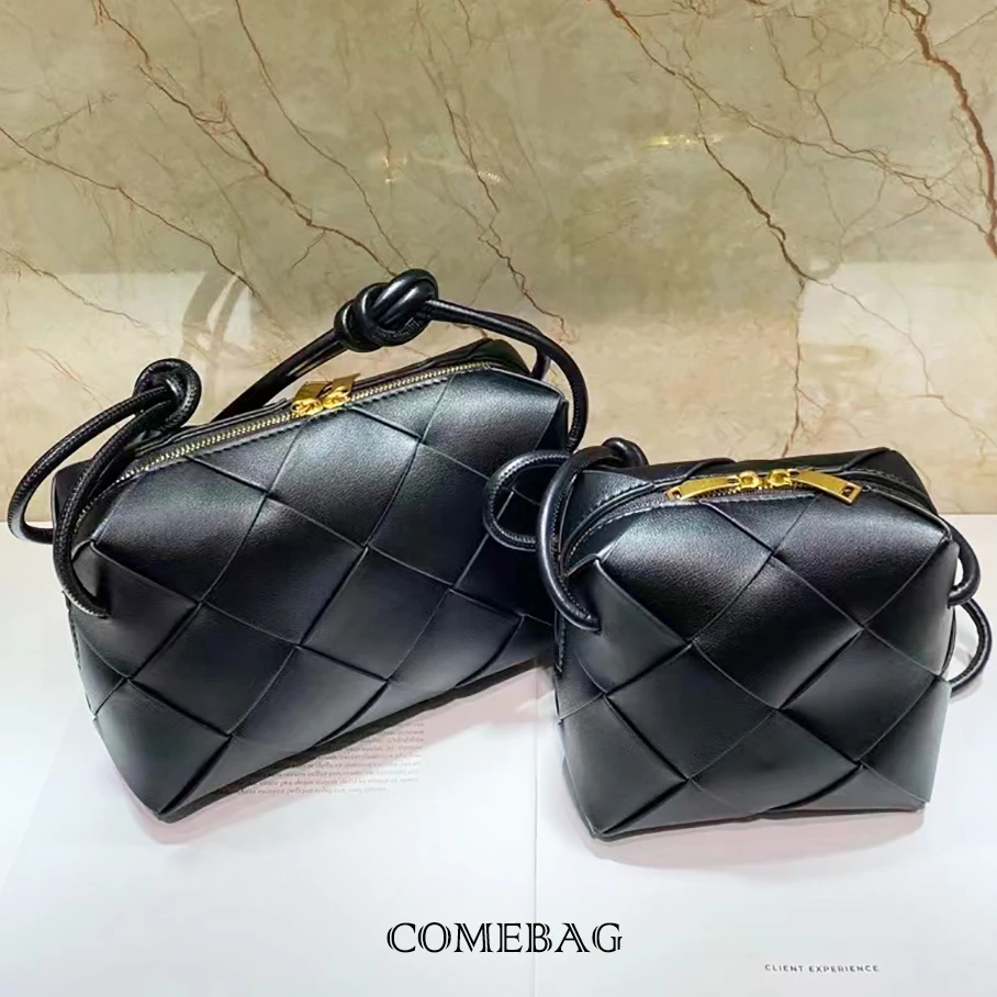 

Fashion Weave Leather Women Bags Small Cassette Leather Female Crossbody Phone Bag Luxury Leisure Square Shoulder Purse Handbag