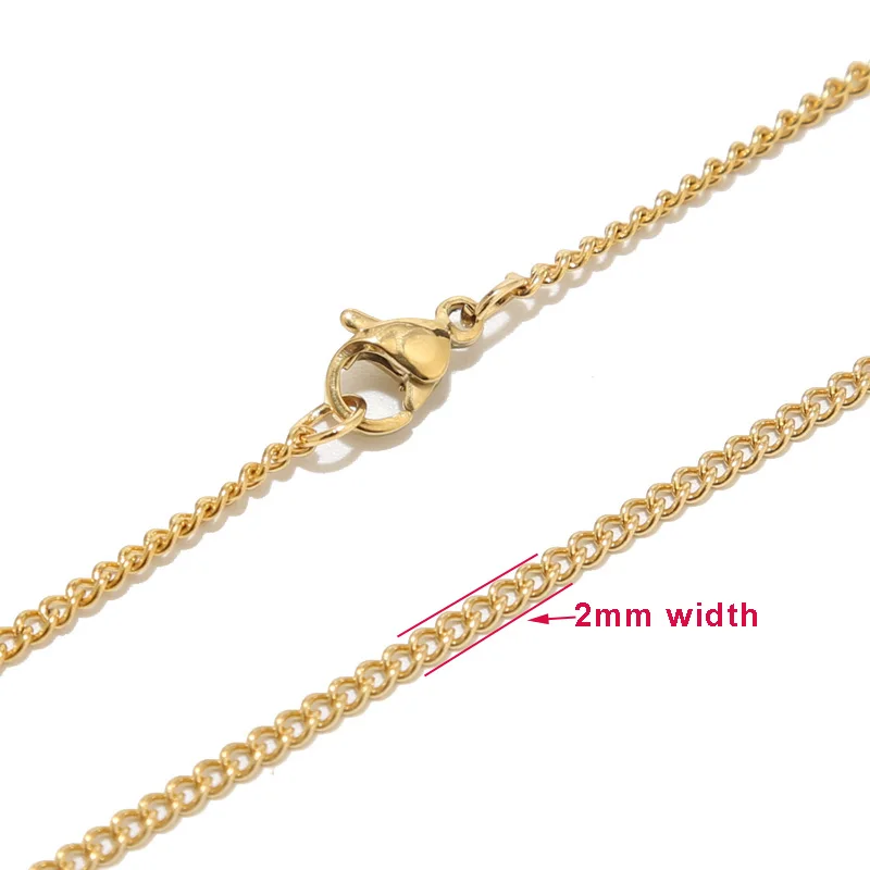 Цепочка-удлинитель из нержавеющей стали ширина 2 мм длина 45 см 500 шт./лот |