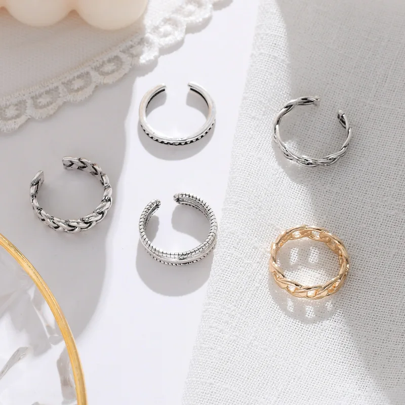 

Beautiful Metal Plating Repair Finger European and American Fun Hip-hop Ring Personality Creative Hollow Air Quality Female Ring