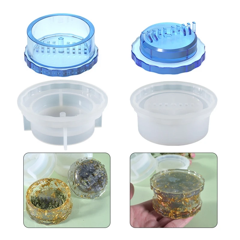 

1 Set Herb Grinder Silicone Mold DIY Milling Crafts Making Tools Crystal Epoxy Resin Mold for Herb Spice Mills Crusher