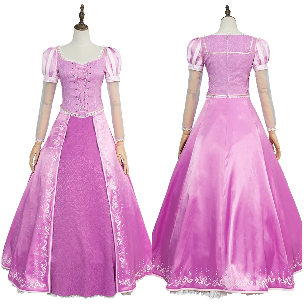 

Tangled Cos Princess Rapunzel Cosplay Costume Women Dress Outfits Fantasia Roleplaying Clothes Halloween Carnival Disguise Suit