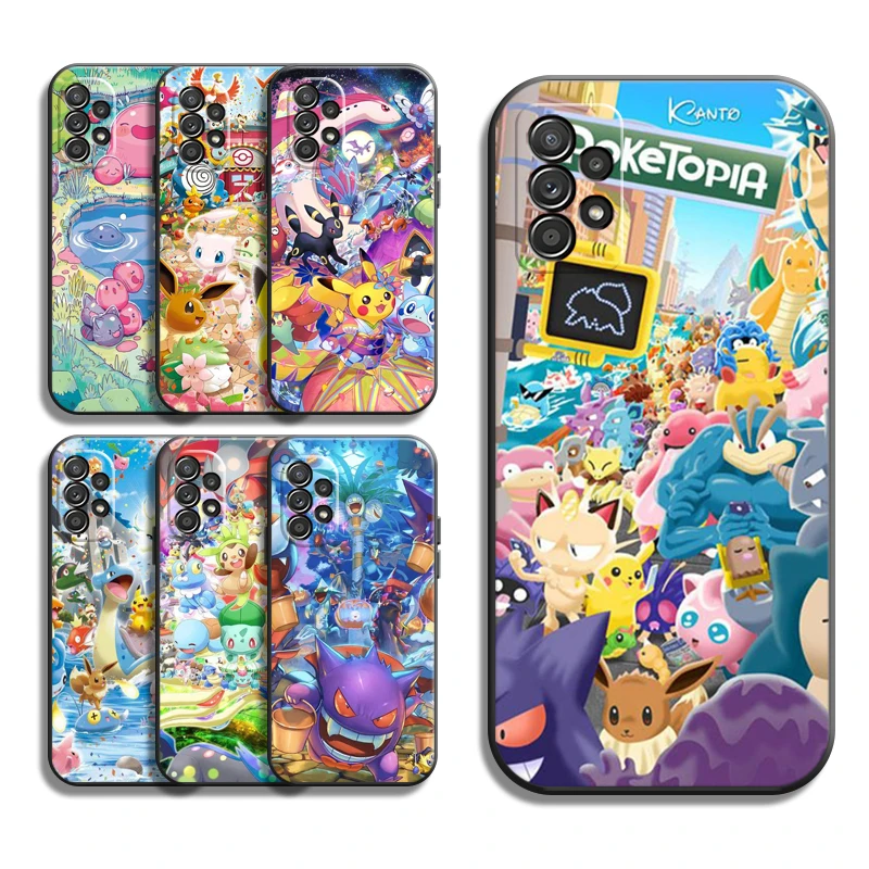 

Pokemon Pikachu Phone Cases For Samsung Galaxy S22 S20 FE S20 Lite S20 Ultra S21 S21 FE S21 Plus Ultra Cases Carcasa Soft TPU