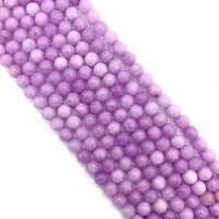 natural stone round amazonite loose beads for jewelry making diy necklace bracelet earring 6 8 10mm purple smooth beaded gem 15