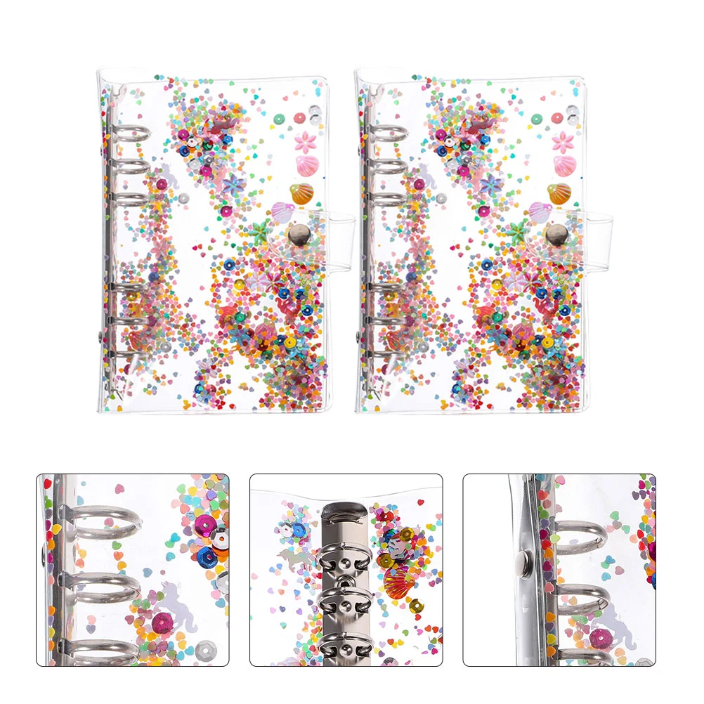 

2Pcs Binder Notebook Shell Office Notebook Cover Scrapbook Cover Button Notebook Cover