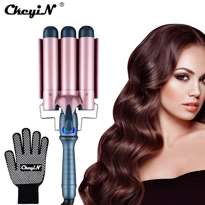 

CkeyiN Professional Hair Curling Iron Ceramic Triple Barrel Hair Curler Irons Hair Wave Waver Styling Tools Hair Styler Wand