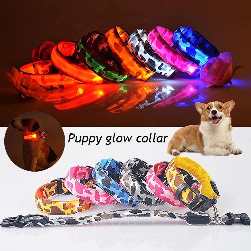 

LED Glowing Collar Pet Supply Night Safety Light-emitting USB Charging Rechargable Outdoor Anti-lost Flashing Necklace