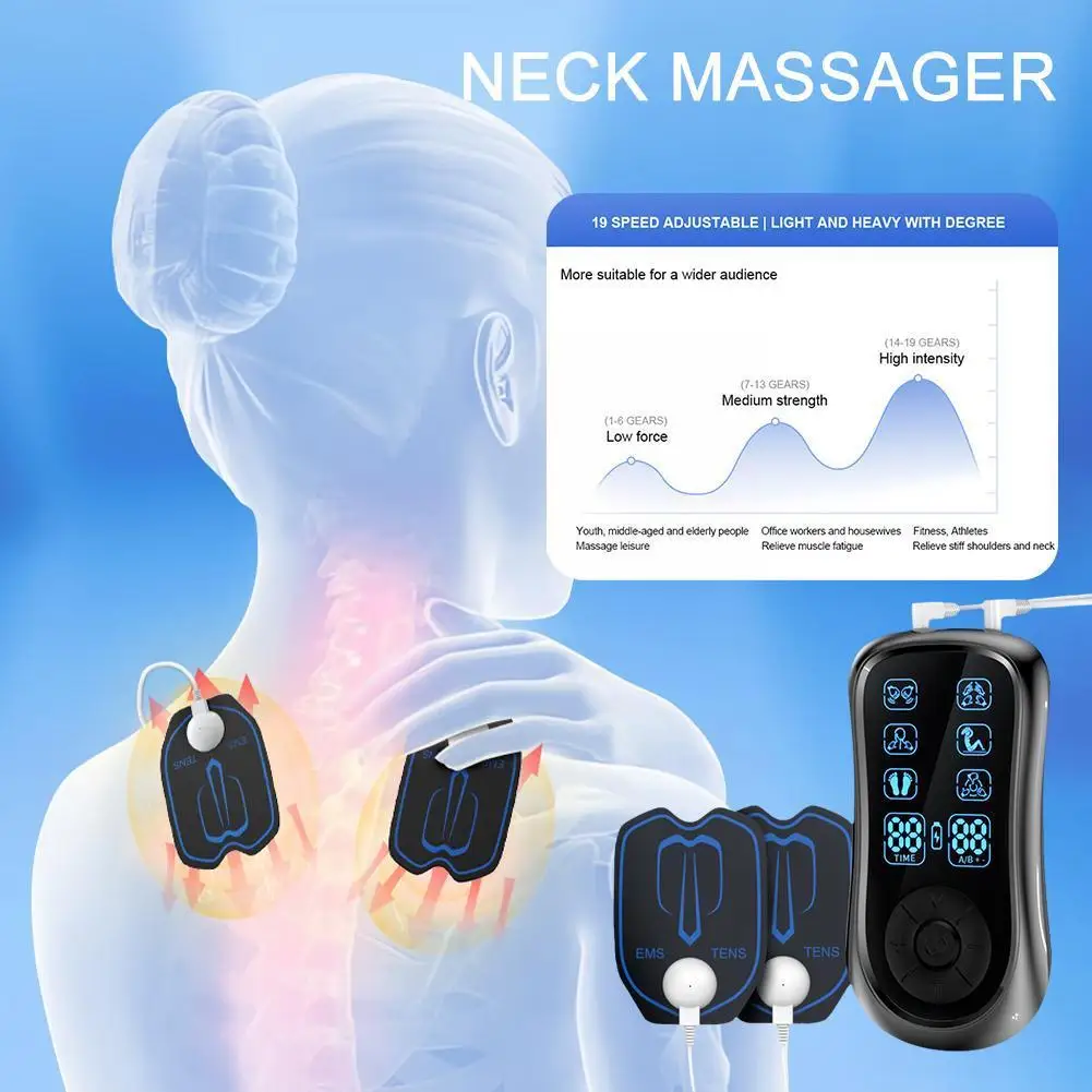 

Массажер для шеи с ЖК-дисплеем