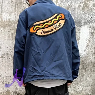 

Human Made Jacket High Quality Hot Dog Three-dimensional Embroidered Loose Jacket Men's Women's Human Made Casual Coat