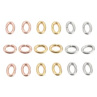 100pcs 4 5 6mm stainless steel strong oval jump rings split rings connectors for diy jewelry making bracelets necklace finding