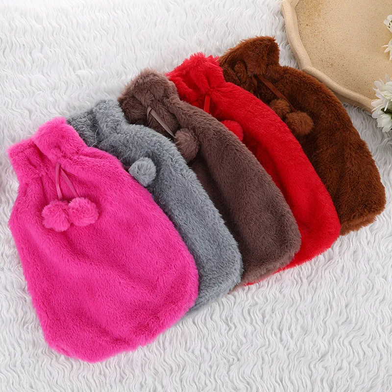 

1PC 2L Removable Hot Water Bottle Bag Plush Cover Winter Protective Case Heat Preservation Covers Soft Warm Portable Pain Relief