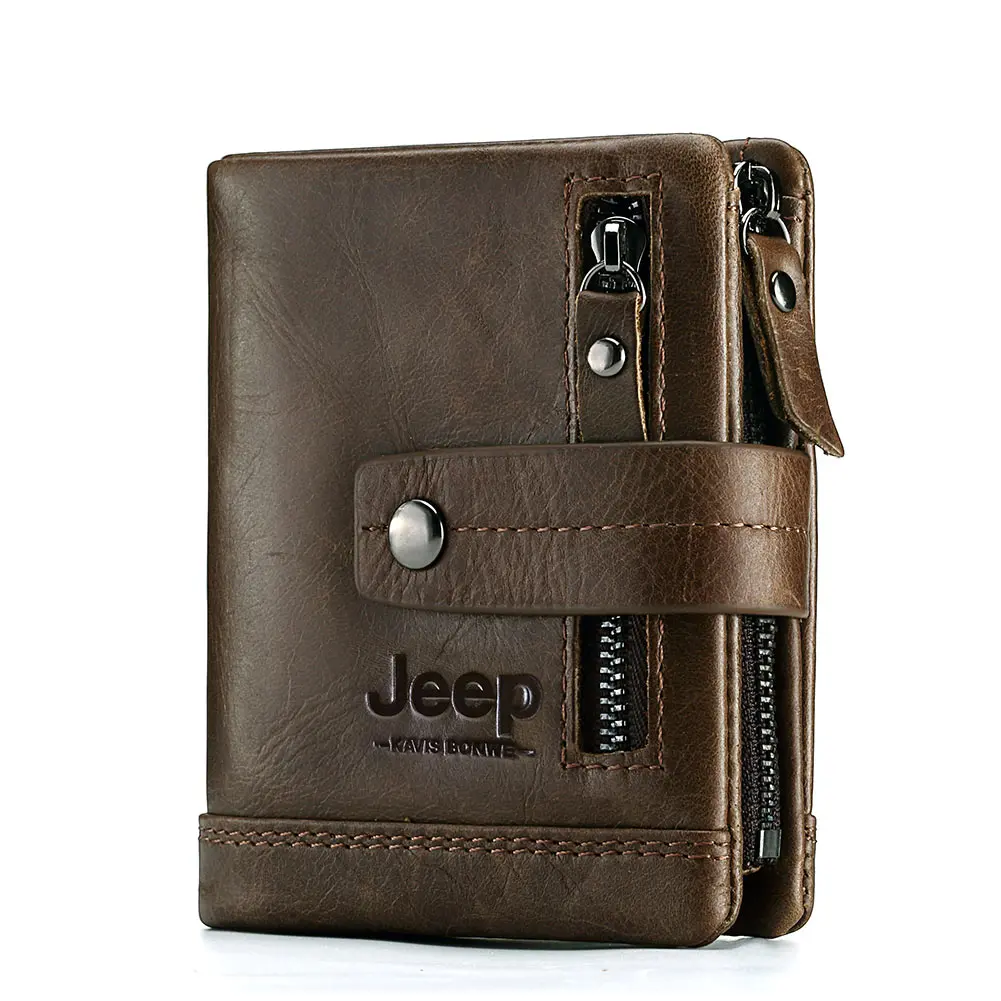 Top Sale 100% Genuine Leather Men Wallet Coin Purse Small Card Holder PORTFOLIO Portomonee Male Walet Pocket Coffee Money