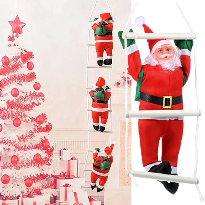 

Рождественская подвеска, Санта-Клаус, подвесная кукла, искусственное скалолазание, Новогоднее украшение для елки, подвесной декор для рожд...