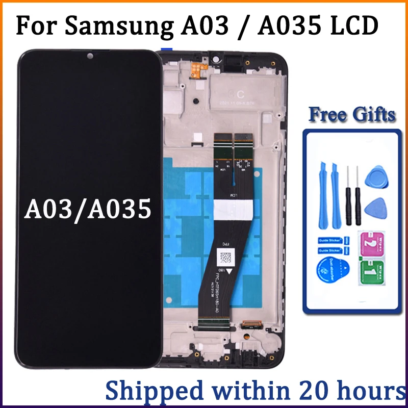 ЖК-дисплей 6 5 дюйма для Samsung A03 A035 с сенсорным экраном дигитайзер дисплей SM-A035F/DS A035M