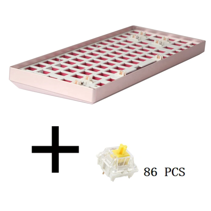 

TESTER84 Gaming Mechanical Keyboard+Yellow Axis Kit Wired Hot-Swap Keyboard RGB Back Light Mechanical Keyboard