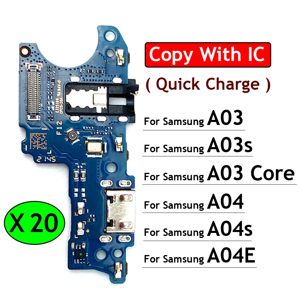 

Зарядный USB-порт для микрофона, док-разъем, гибкий кабель для Samsung Galaxy A03 Core A03s A04 A04s A04E, запасные части, 20 шт.