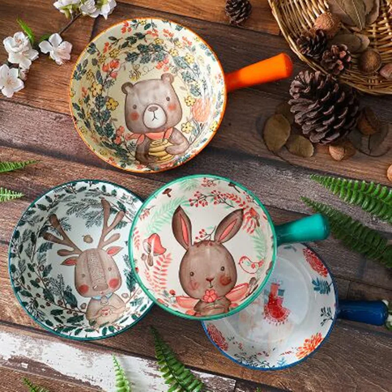 

Керамическая глазурованная миска для выпечки с ручкой, 9 дюймов