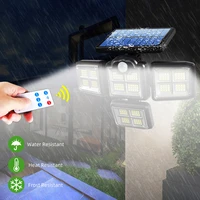 192198 led solar light outdoor waterproof 4 heads 3 modes solar motion lights adjustable angle for garage garden home wall