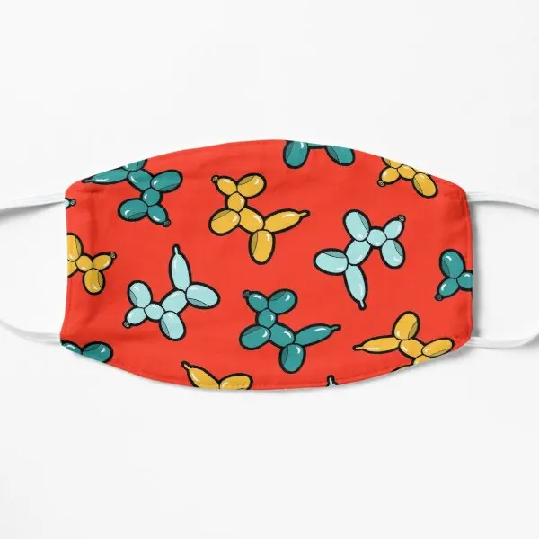 

Balloon Animal Dogs Pattern In Red Flat Printing Face Mask Cartoon Mouth Anti Dust Washable Breath Winter Beauty Fashion