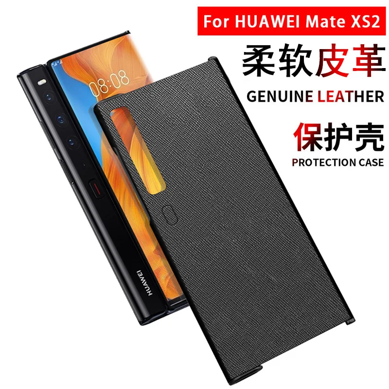 

For Huawei Mate XS2 Case For Huawei Matexs2 Case Genuine Leather Material Cross Pattern