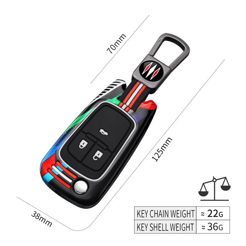 Фото Металлический откидной автомобильный брелок для ключей для Chevrolet Cruze Impala Camaro Garna Equinox Volt Yakista AVEO Impala GMC Terrain брелок №5