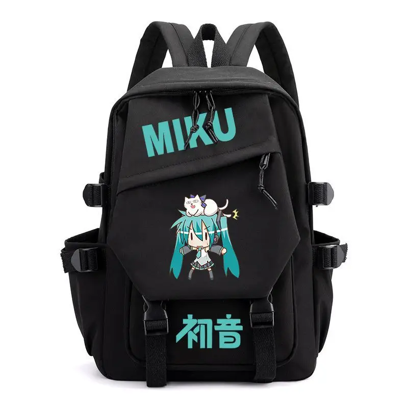 Анимационный рюкзак с HD-принтом Hatsune Miku, портативный рюкзак с мультяшным рисунком, креативный мягкий рюкзак большой вместимости, сумка для хранения, подарок (art.: 3920db7599ca4) - 3920db7599ca4