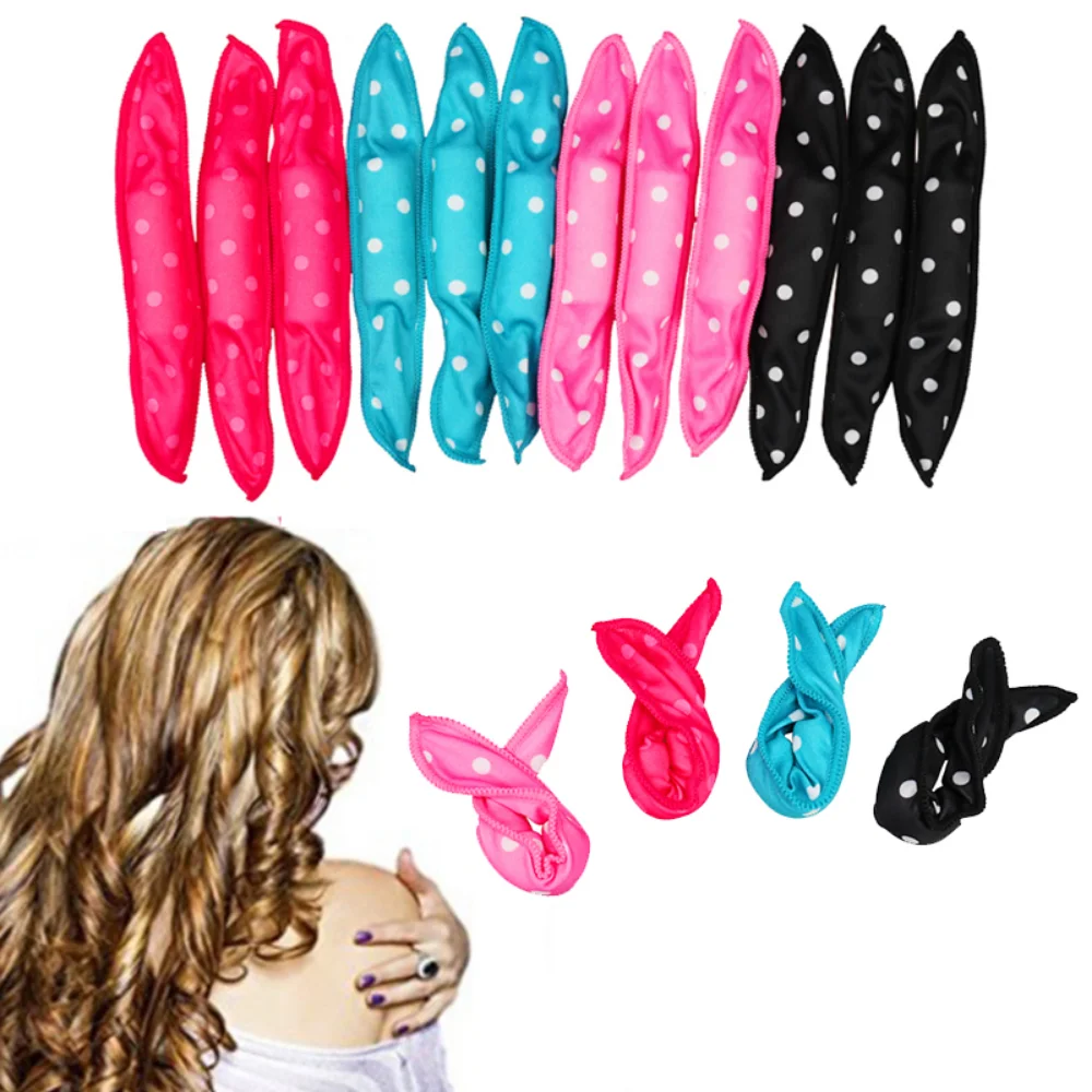 

10Pcs Heatless Curling Rod Lazy Hair Curlers No Heat Hair Rollers Sleeping Curls Soft Foam Roller Perm Rod Hair Styling Tools