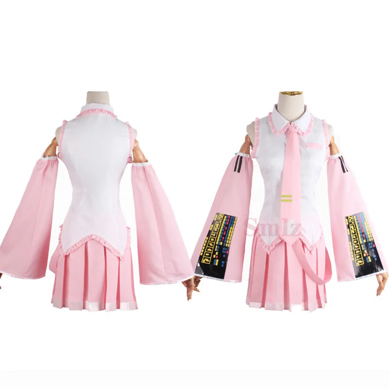 Фото Новинка, костюмы для косплея из аниме «Vocaloid Miku», японское платье миди для начинающих, будущий Мику, косплей для женщин, для Хэллоуина, ярко-ро... №4