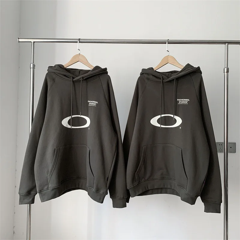 Зима 2024 PNS x O @ kley Классическая шерстяная повседневная толстовка с круглым принтом