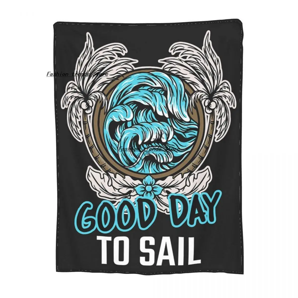 

Good Day To Sail Sherpa Blankets Ultra Soft Flannel Fleece Throw Blankets for Couch Sofa Bed