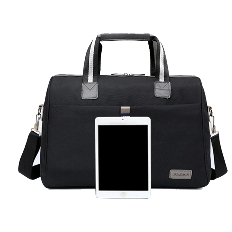 Fashion Men's Travel Bag Waterproof Shoulder Bags Large Capacity Travel Luggage Foldable Portable Unisex Totes Women Black Bags