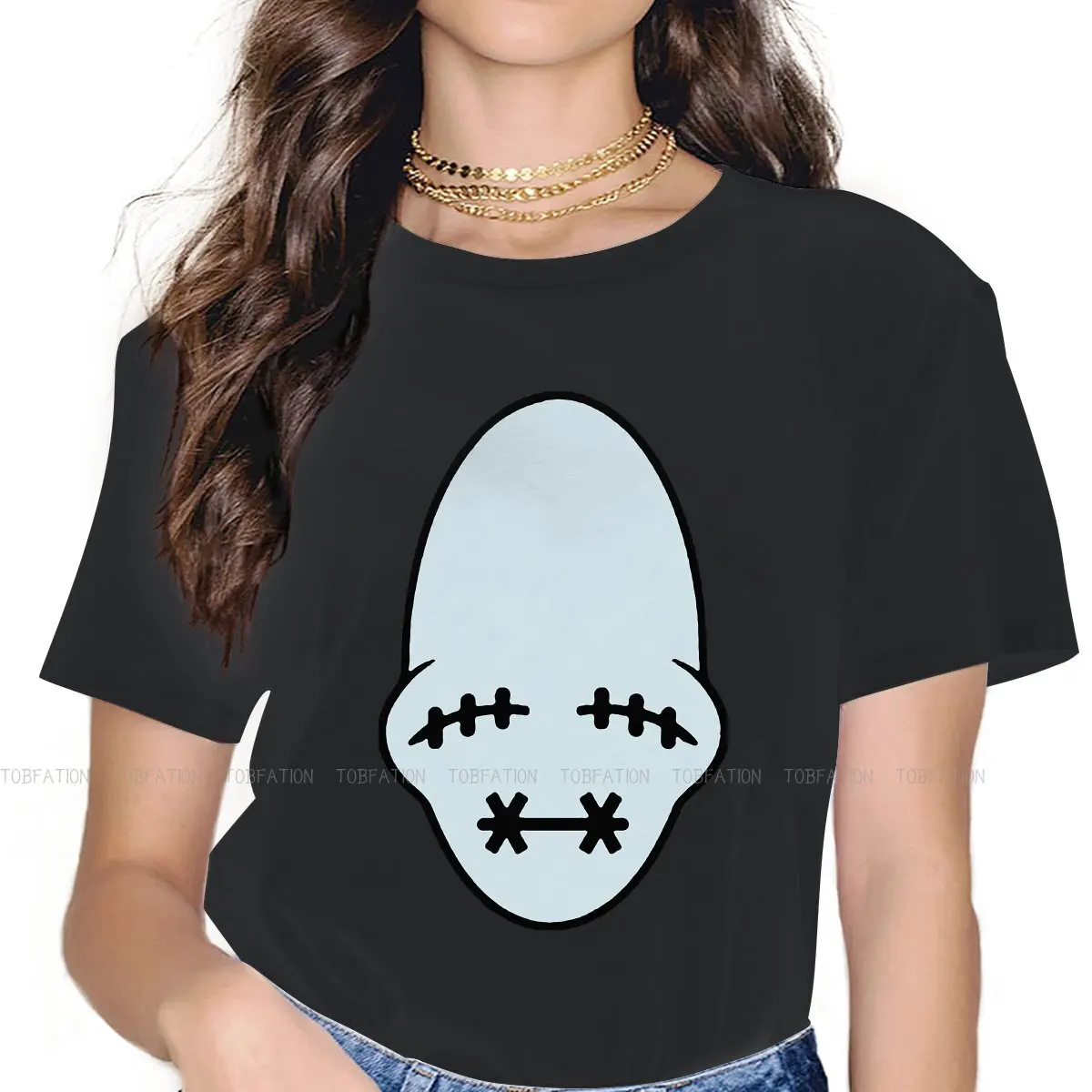 

Футболка для девочек с принтом игры OddWorld, топы для девушек с принтом «Слепые женщины», милые футболки с графическим принтом, Женская хлопков...