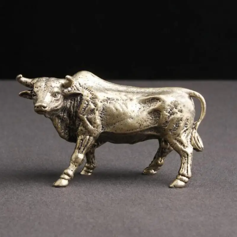 Старая китайская статуя ручной работы из чистой латуни