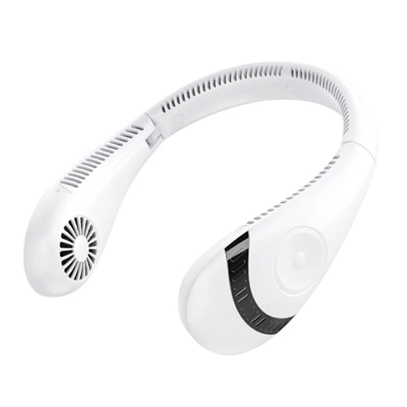 

Hot 5000Mah Hanging Neck Fan Lazy Foldable Small Portable Charging Head Wearing Hanging Neck Portable Fan