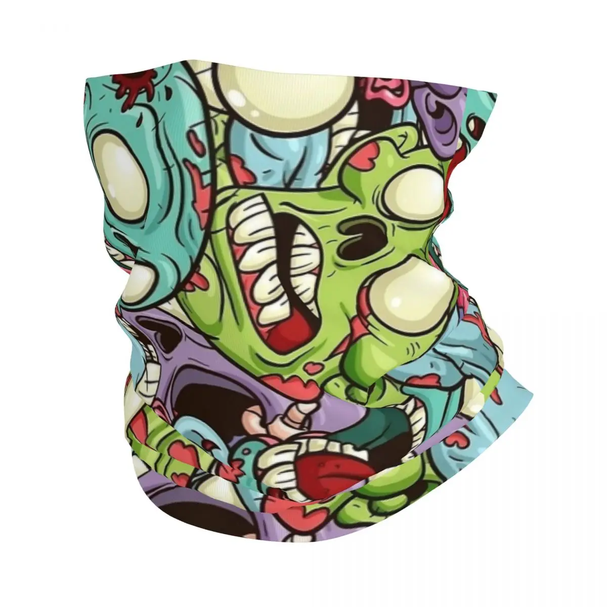 Красочный зуммируемый рисунок черепа бандана на Хэллоуин Шея Гетры с принтом жуткая Балаклава волшебный шарф для езды на велосипеде унисекс для взрослых