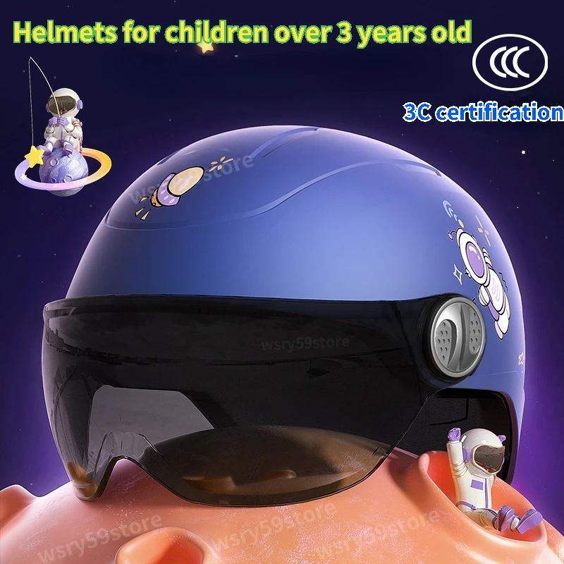 

BYB new 3C certified children's helmet cute cartoon electric car helmet four seasons helmet motorcycle helmet casco de moto