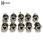 10 шт., разъем для источника питания постоянного тока, гнездо, крепление на панель, 2-контактный адаптер 5,5X2,1 мм, 2 терминала, 3 А, 12 В