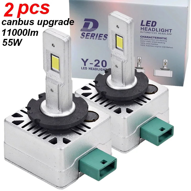 

D1S светодиодный фары заменить HID D3S D2S D4S D4R D1R D2R D3R Plug & Play Turbo светодиодный 6000 лм CSP чип K белый Вт