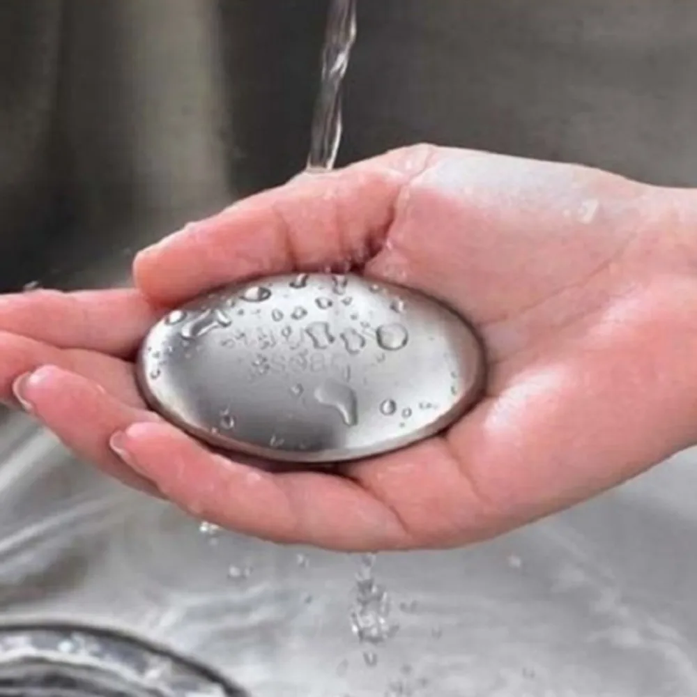 

Home Living Gadget Oval Shape Stainless Steel Soap Deodorize Smell From Hands Retail Magic Eliminating Odor Kitchen Bar
