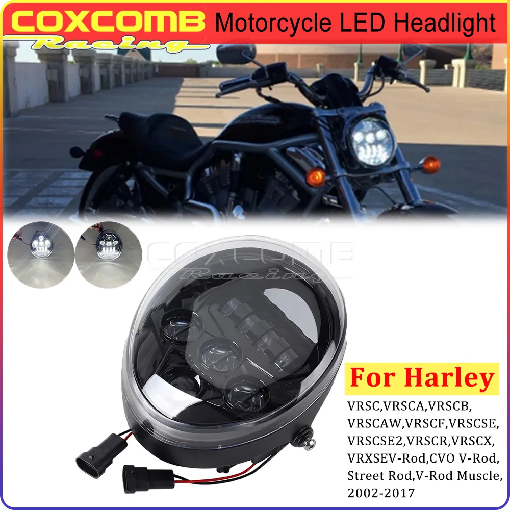 Светодиодный передняя фара для Harley V-Rod VRSC VRSCA VRSCAW VRSCB VRSCF VRSCSE VRSCSE2 VRSCR VRSCX VRXSE