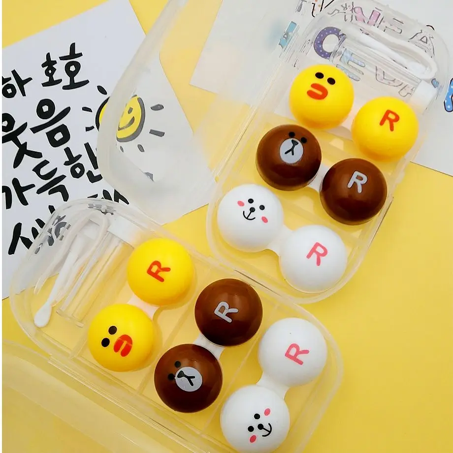 

Cleaning Contact Lens Storage Box Electric Cleaner Cartoon Partner Nursing Liquid