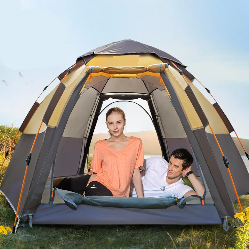

3 People Fully Automatic Rainproof Tent Camping Field Camping Multi-person Family Leisure Tent