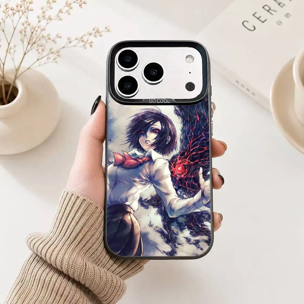 Чехол для телефона Tokyo Ghoul Kirishima Touka (аниме) для iPhone 17, 16, 15, 14, 13, 12, 11 Plus, Pro Max, XS, цветной, серебристо-черный (art.: 3920dbc2a2bf0) - 3920dbc2a2bf0
