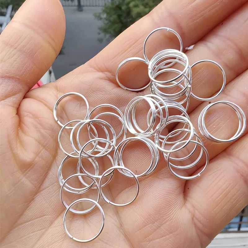 

Top Quality 50pcs 12mm Silver Stainless Steel Jump Rings Octagon Beads Curtain Metal Accessories Hanging Pendant Hard Connectors