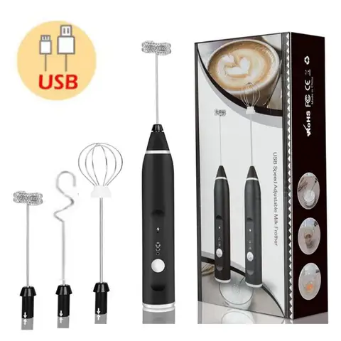 Электрическая компактная Кофеварка USB, ручной мини-блендер для кофе, капучино, крема, дома