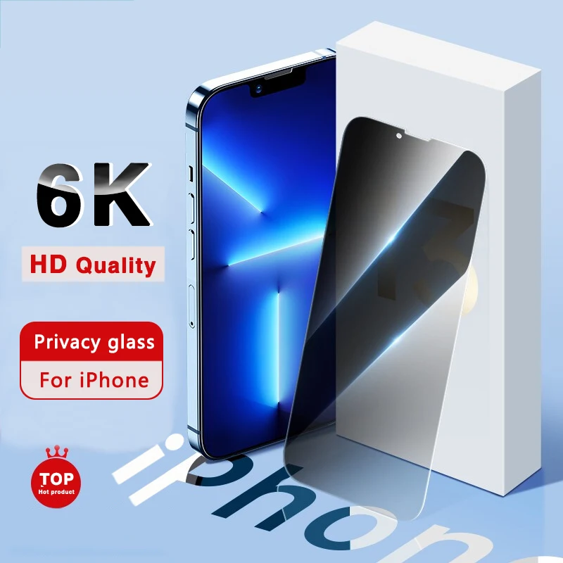 

Защитное стекло для iPhone, закаленное стекло с полным покрытием 6K для iPhone 12 13 11 PRO MAX XS Max XR 13 12 Mini