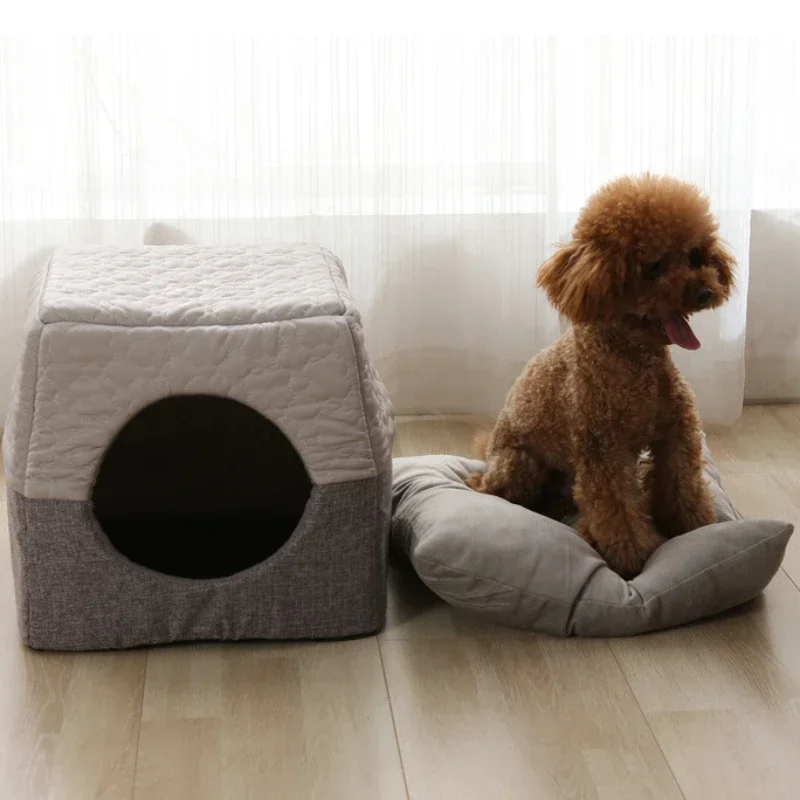 Многофункциональная кровать для кошек гнездо теплый коврик собак Конура мягкие